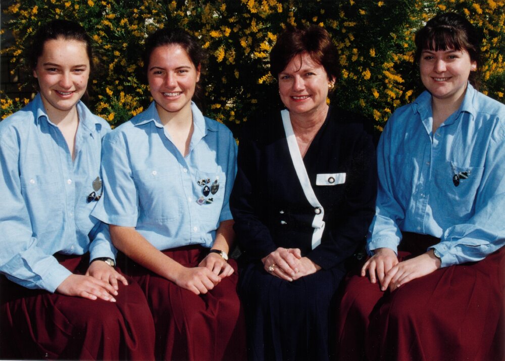 Mrs Gail Thomson with students