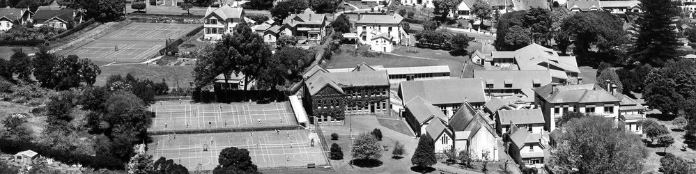 1957 campus aerial photograph
