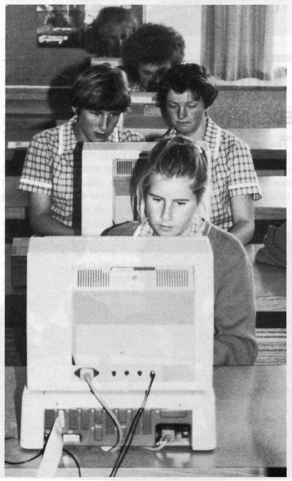 Students in computer class