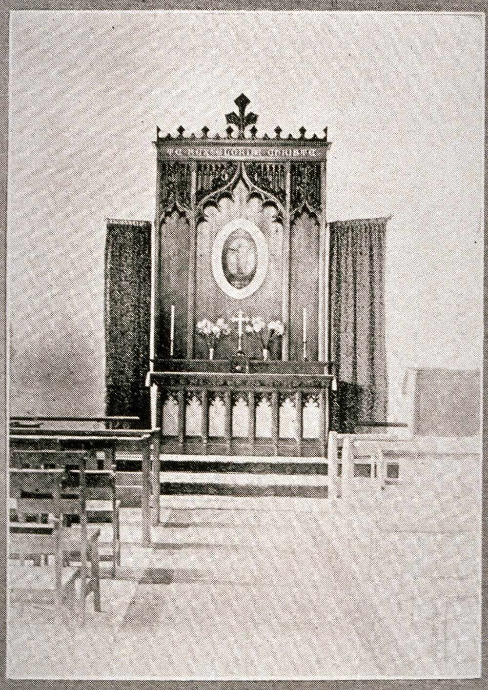 Chapel reredos and alter