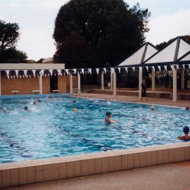 Swimming in the school pool