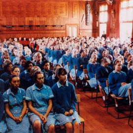 Students attending an assembly