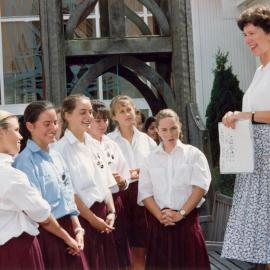 Miss Jones with students