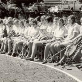 Students with musical instruments