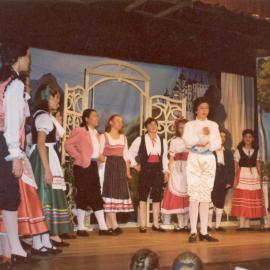 Students during a school production